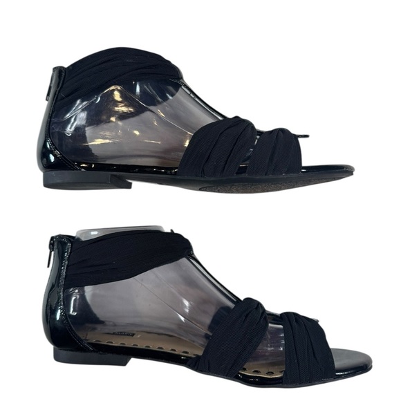 Alex Marie Black Dressy Gladiator Sandals Size 8M | Strappy Ankle Zip - Picture 7 of 10